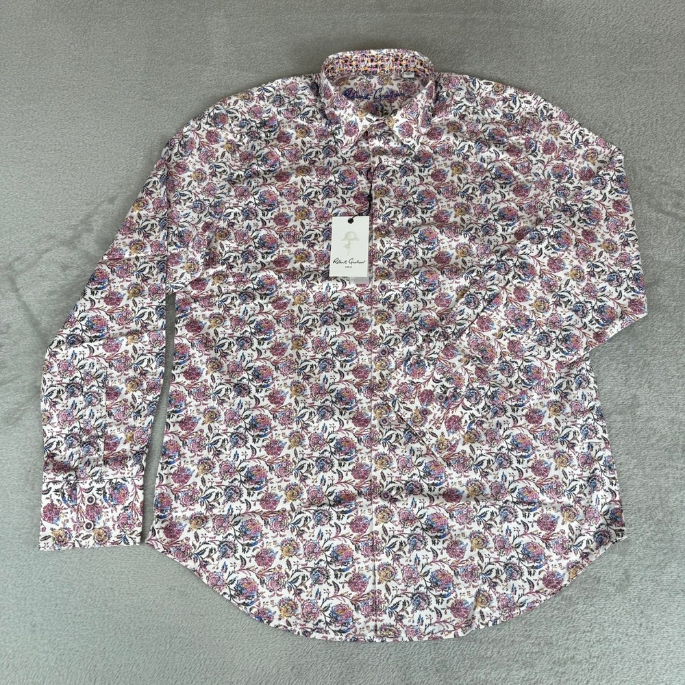 Robert Graham Renwood LS Button-Up Shirt Mens Small Floral Stretch $198 New NWT